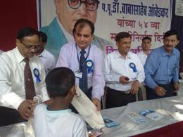 Distributing Stationery Kit on 54th death anniversary of Dr. Baba Saheb Ambedkar